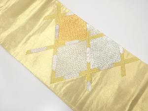 アンティーク　斜め格子に菱模様刺繍袋帯(材料)